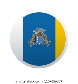 Button Flag Map of Canary Islands