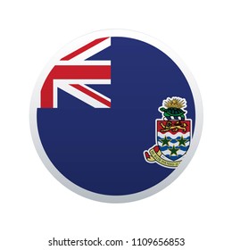 Button Flag Map of Cayman Islands