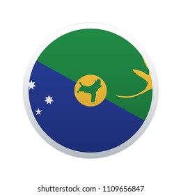 Button Flag Map of Christmas Island