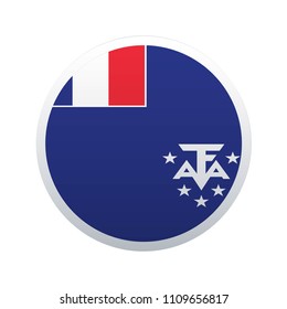 Button Flag Map of French Southern and Antarctic Lands