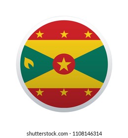 button flag map of Grenada