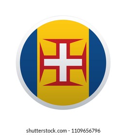 Button Flag Map of Madeira