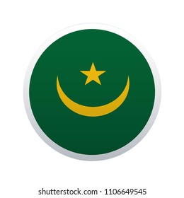 button flag map of Mauritania