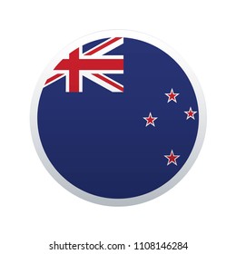 button flag map of New Zealand
