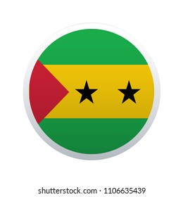 Button flag map of Sao Tome and Principe
