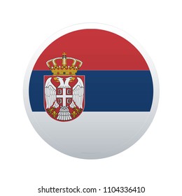 Button flag map of Serbia