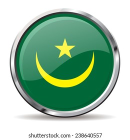 button Flag of Mauritania