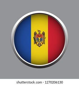 Button flag of Moldova