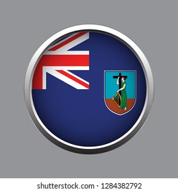 Button flag of Montserrat