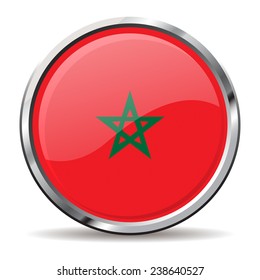 button Flag of Morocco