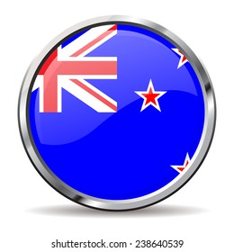 button Flag of New Zealand