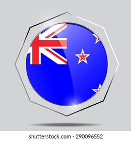 Button Flag of New Zealand