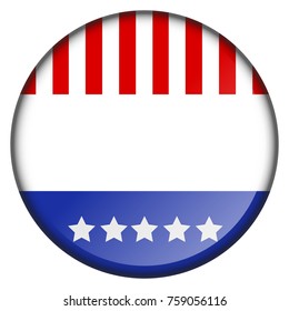 Button with flag on a white background, vector illustration