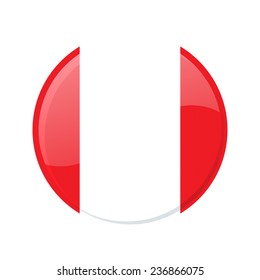 button Flag of Peru