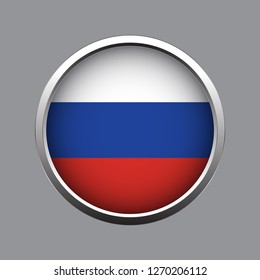 Button flag of Russia
