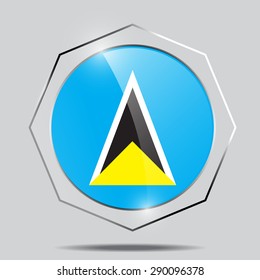 Button Flag of Saint Lucia