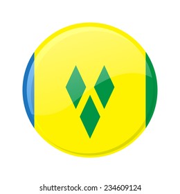 button Flag of Saint Vincent and the Grenadines