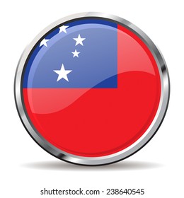 button Flag of Samoa