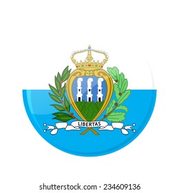 button Flag of San Marino