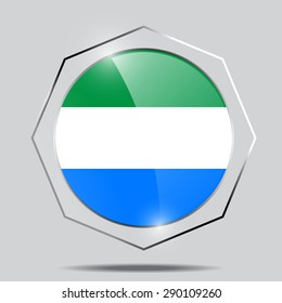 Button Flag of Sierra Leone
