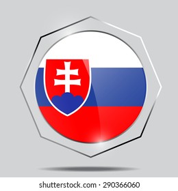 Button Flag of Slovakia