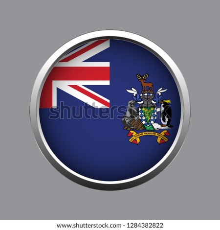Button flag of South Georgia and the South Sandwich Island