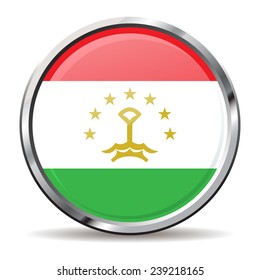 button Flag of Tajikistan