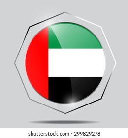 button Flag of the United Arab Emirates