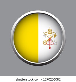 Button flag of Vatican City