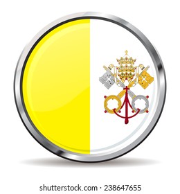 button Flag of the Vatican City