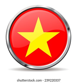 button Flag of Vietnam