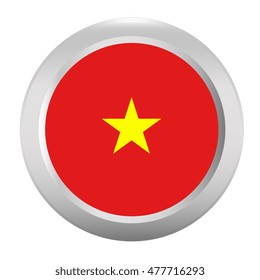 Button with flag of Vietnam
