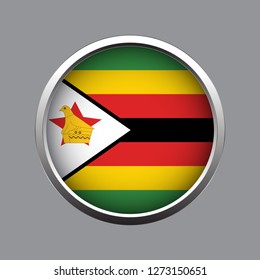 Button flag of Zimbabwe