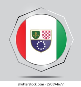 Button Flags of federation of bosnia