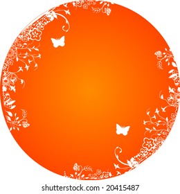 Button with floral pattern