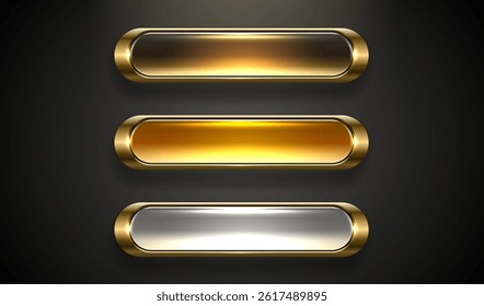 Button frame label, event bar casino, show signboard. Vector illustration