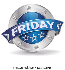 Button with Friday and the weekend is near