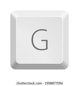 Button G. Icon Vector Illustration.