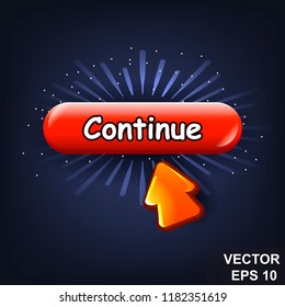 Button. Game. A cartoon. Congratulations. For your design. Vector conceptual illustration.