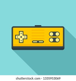 Button gamepad icon. Flat illustration of button gamepad vector icon for web design