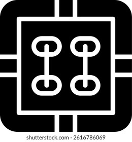 Button Glyph Vector Icon Design