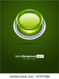 Button green vector background