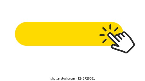Button with hand icon clicking