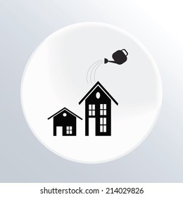  button home symbol sign. White button home. vector illustration