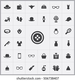 button icon. accessories icons universal set for web and mobile
