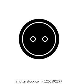 Button Icon as a Clothes Vector. Tailor Equipment for Finishing Product Illustration. Sewing Accessories Logo. Shirt Button Sign & Symbol. EPS 10.