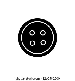 Button Icon as a Clothes Vector. Tailor Equipment for Finishing Product Illustration. Sewing Accessories Logo. Shirt Button Sign & Symbol. EPS 10.