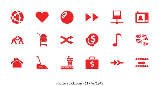 Button icon. collection of 18 button filled icons such as clock, pizza, atom, laptop, intercom, judo, bank support, airport. editable button icons for web and mobile.