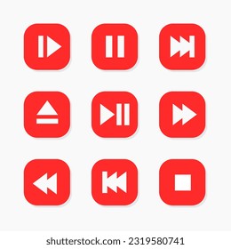 Button icon collection with white background, simple vector icons design good for your icon necessity