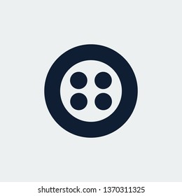 Button icon. Element of tailor,clothier. 